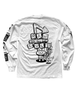 RAW CULT | After Hours Joints Longsleeve - Black on White