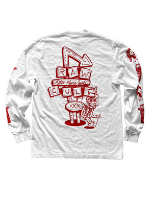 RAW CULT | After Hours Joints Longsleeve - Red on White